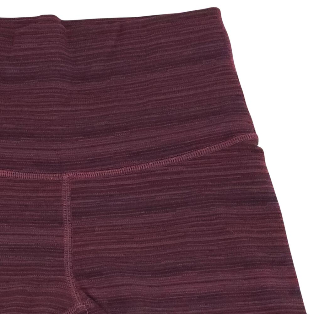Lululemon Wunder Under Crop Leggings Womens 2 Purple Striped Stretch Yoga - Picture 4 of 12